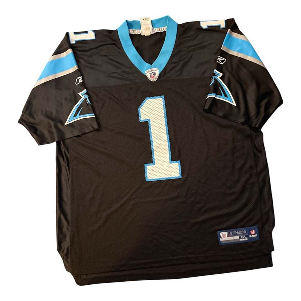 Reebok Cam Newton Carolina Panthers Jersey Size XL Black NFL